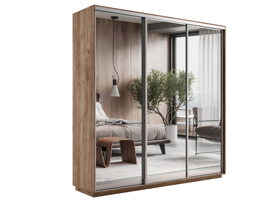 Шкафы-купе, Шкаф-купе Экспресс Экспенс трио 2400 x 1800 x 600