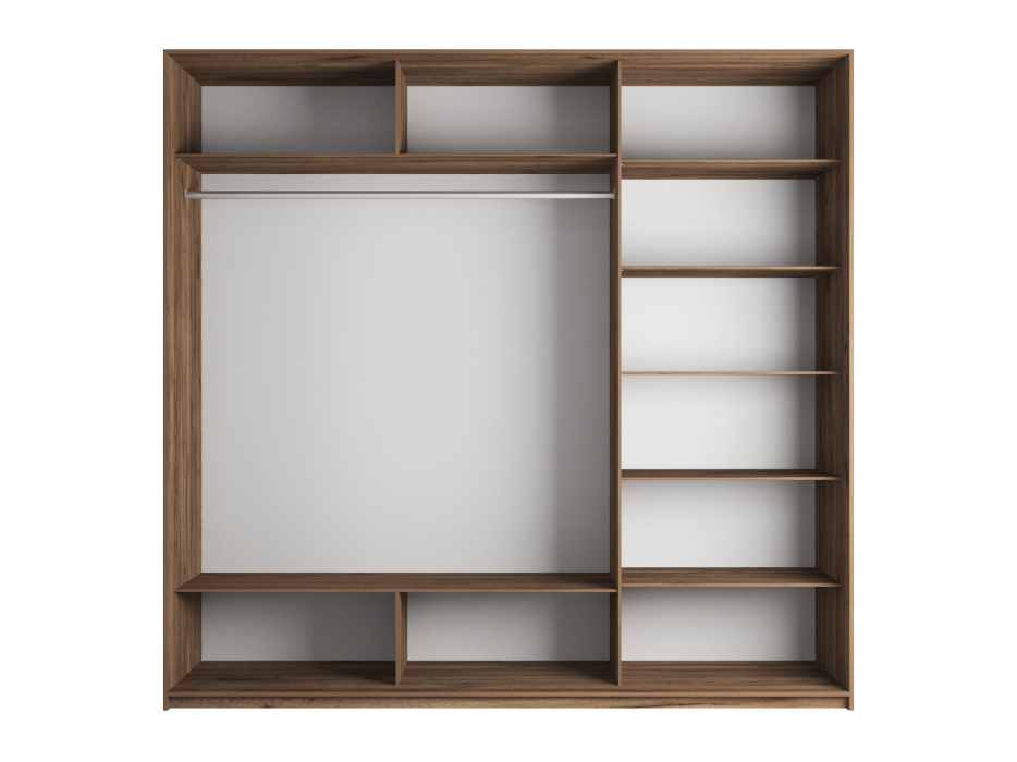 Шкафы-купе 3-х дверные, Шкаф-купе Прайм 3-х дверный Зеркала/Стекло белое/Доводчики 180х57х230