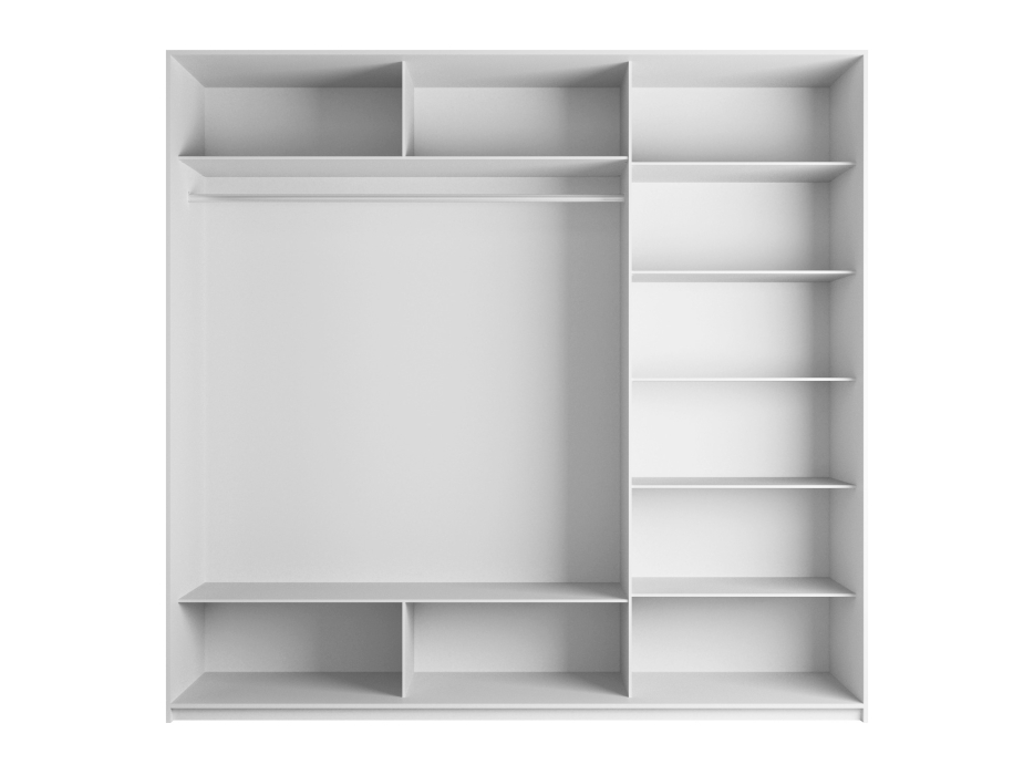 Шкафы-купе 3-х дверные, Шкаф-купе Прайм 3-х дверный Стекла пудра/ДСП/Доводчики 180х57х230