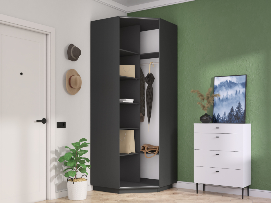 Для одежды, Шкаф распашной Угловой Экспресс, 90х90х240 см