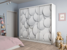 Шкафы-купе 3-х дверные, Шкаф-купе Экспресс 3-х дверный Фотопечать Шары Стекла 180х60х240