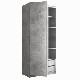Шкаф складной Е1 Локер ("Гармошка" с системой Push to Move/Левый)101х52,5х220 см, с полками и модулем