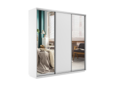 Шкафы-купе 3-х дверные, Шкаф-купе Экспресс Медиум (2 зеркала) трио 2200 x 2400 x 450