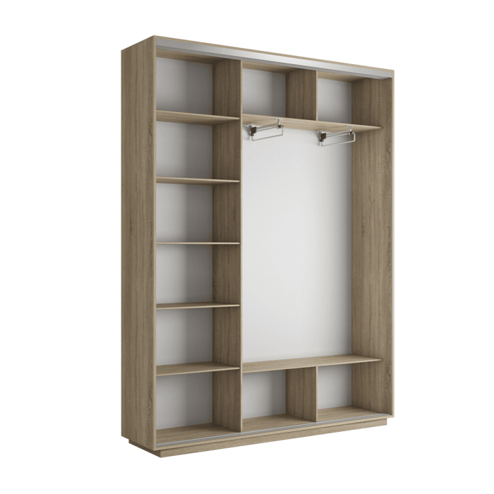 Шкафы-купе 3-х дверные, Шкаф-купе Экспресс 3-х дверный Фотопечать Квадрат Стекла 240х45х220