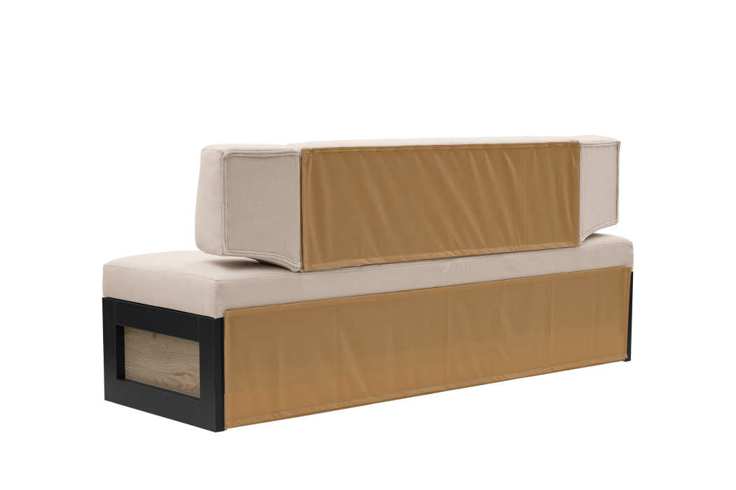 Диваны прямые кухонные, Прямой кухонный диван Парус 174 Дуб крафт серый