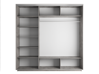 Шкаф-купе Экспресс Медиум (2 зеркала) трио 2400 x 2100 x 600