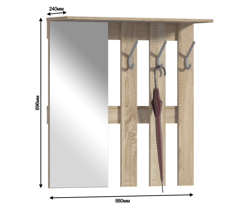Настенные, Вешалка Мамбо СБ-2880