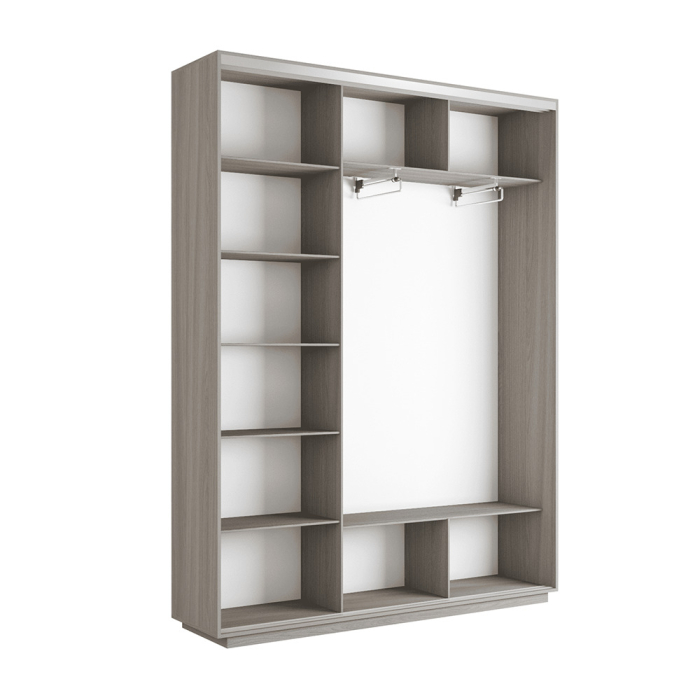 Шкафы-купе 3-х дверные, Шкаф-купе Экспресс 3-х дверный Фотопечать Ленты Стекла 180х45х240