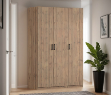Для одежды, Шкаф трехдверный Макс 1500 мм, вариант №4 (ЛДСП, корпус дуб вотан)