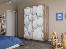 Шкафы-купе 2-х дверные, Шкаф-купе Экспресс 2-х дверный Фотопечать Шары Стекла 160х45х240