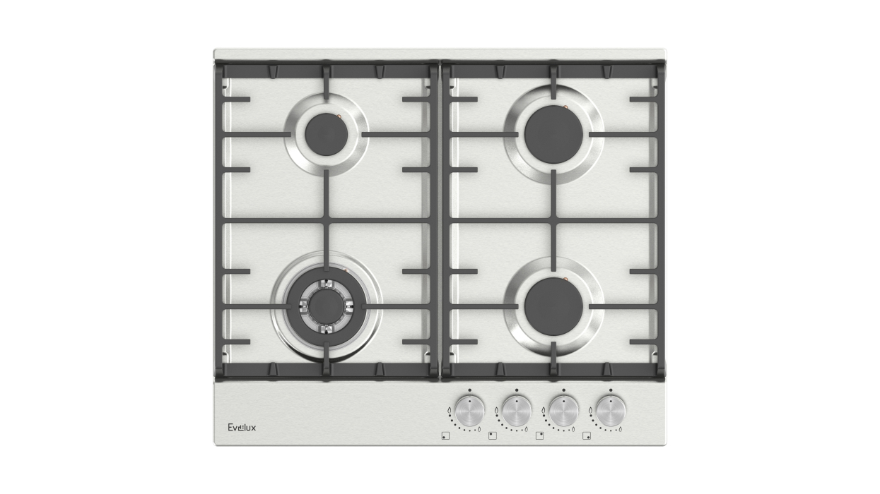 Встраиваемые варочные панели, Варочная панель газовая EVELUX HEG 650 X