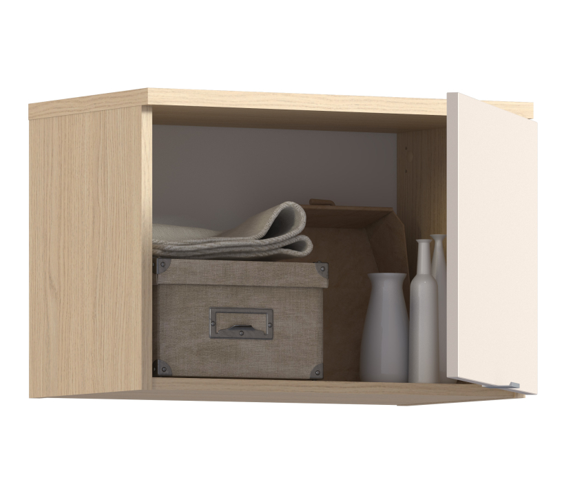 Настенные полки, Полка Афина СБ-3320 Дуб Винченца/Кашемир серый