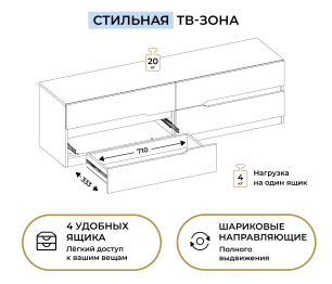 Тумба с ящиками Нова СБ-3631
