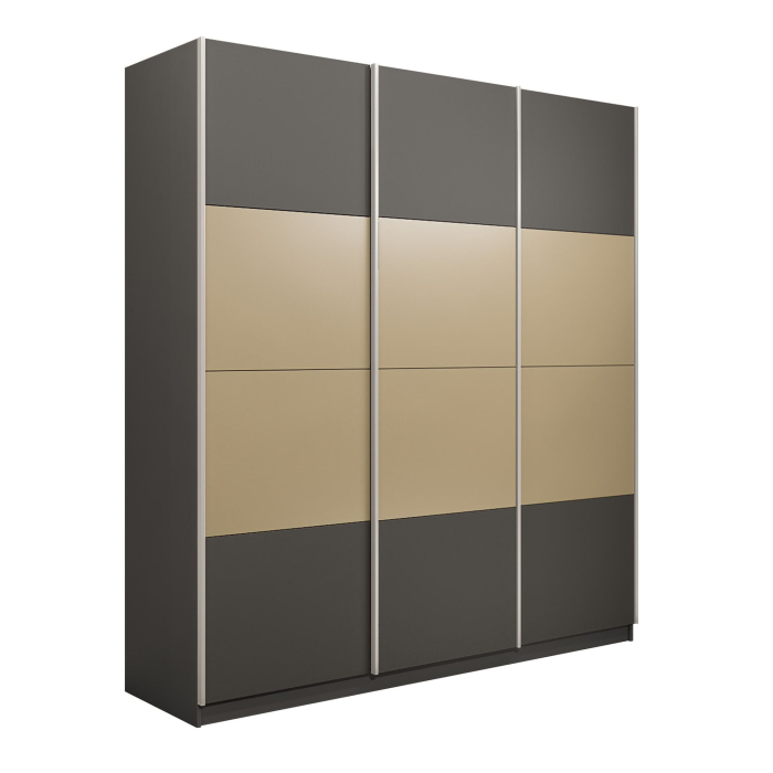 Шкафы-купе 3-х дверные, Шкаф-купе Эста 3-х дверный ДСП/Стекла фисташка/Доводчик 300х66х240