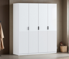 Для одежды, Шкаф четырехдверный Макс 2000 мм, вариант №2 (ЛДСП/МДФ)