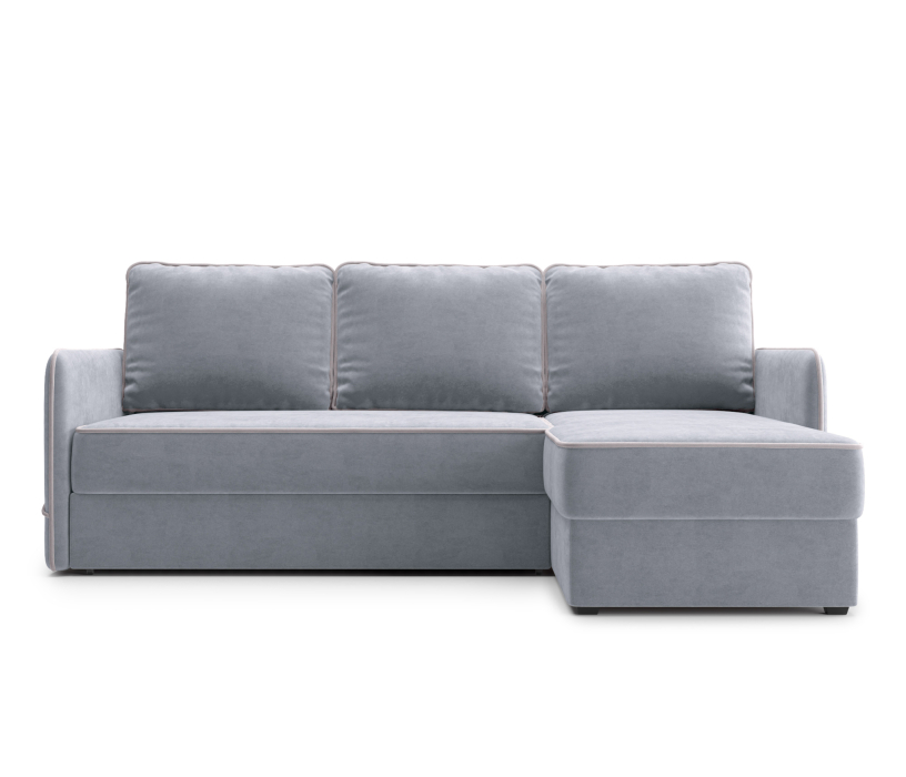 Диваны угловые в гостиную, Диван угловой Слим, Велюр