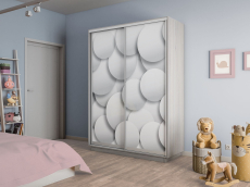 Шкафы-купе 2-х дверные, Шкаф-купе Экспресс 2-х дверный Фотопечать Шары Стекла 160х45х240