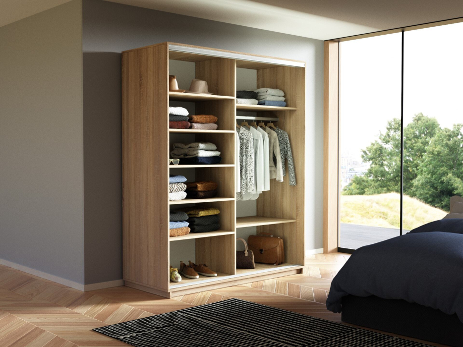 Шкафы-купе 2-х дверные, Шкаф-купе Экспресс 2-х дверный Фотопечать Ленты Стекла 140х60х220