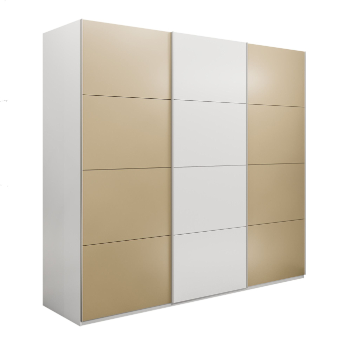 Шкафы-купе 3-х дверные, Шкаф-купе Эста 3-х дверный ДСП/Стекла фисташка/Доводчик 240х66х240