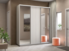 Шкафы-купе, Шкаф-купе Экспресс Медиум (2 зеркала) трио 2400 x 2100 x 600