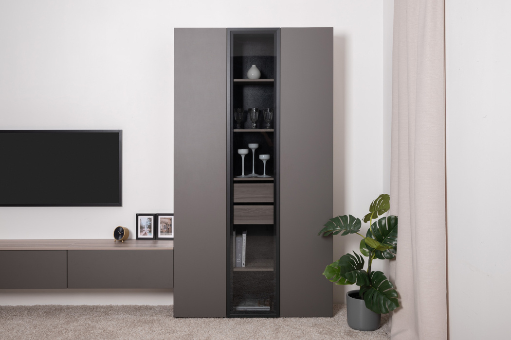 Стеклянные, Шкаф-витрина Роквуд 16.322.04