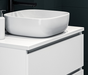 Столешница Люкс СБ-3167 Белый глянец