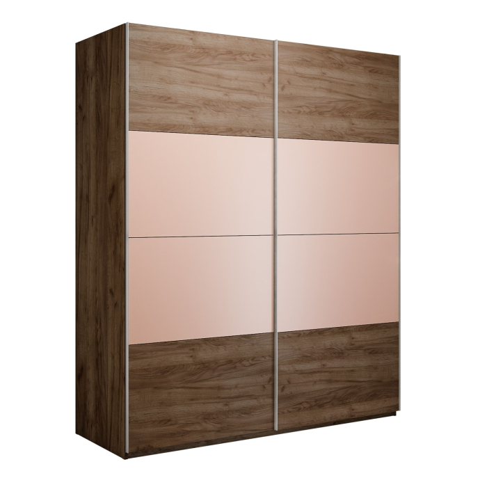 Шкафы-купе 2-х дверные, Шкаф-купе Эста 2-х дверный ДСП/Стекла пудра/Доводчик 200х66х240