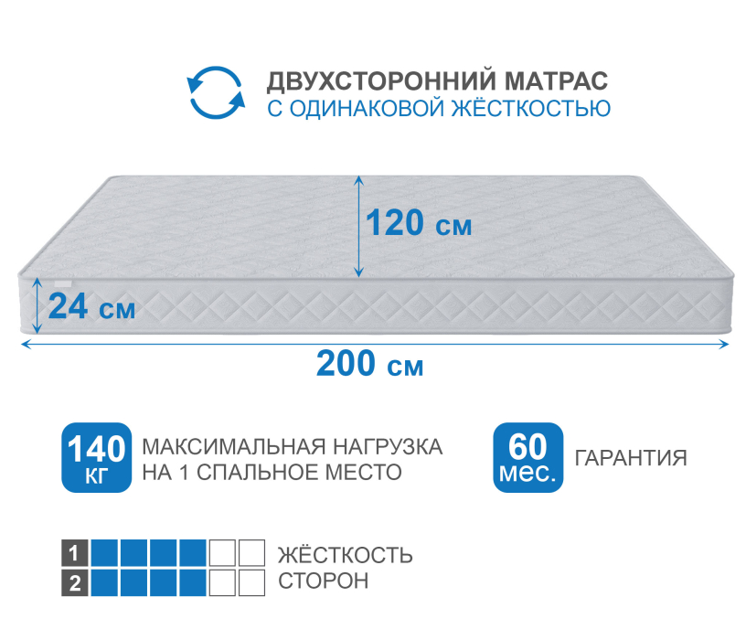 Другие размеры, Матрас Премиум-Ориент 1200х2000