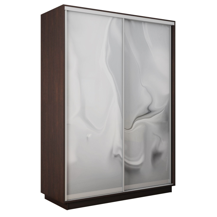 Шкафы-купе 2-х дверные, Шкаф-купе Экспресс 2-х дверный Фотопечать Шелк Стекла 160х60х220