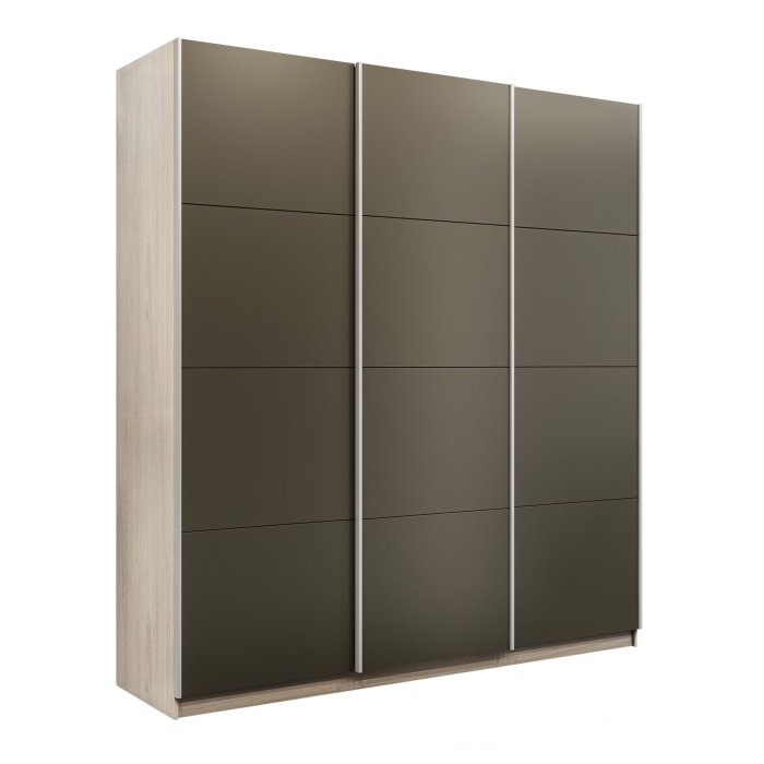 Шкафы-купе 3-х дверные, Шкаф-купе Прайм 3-х дверный Стекла хаки/Доводчики 210х57х230