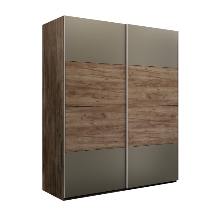 Шкафы-купе 2-х дверные, Шкаф-купе Эста 2-х дверный ДСП/Стекла хаки/Доводчик 160х66х240