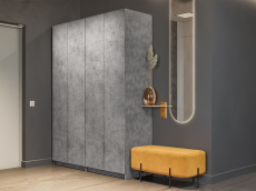 Шкафы распашные, Распашной шкаф Локер 800+800 (Гармошка с системой Push to Move/Левый) с полками