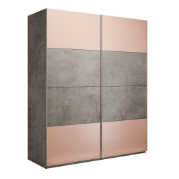 Шкаф-купе Эста 2-х дверный ДСП/Стекла пудра/Доводчик 180х66х240