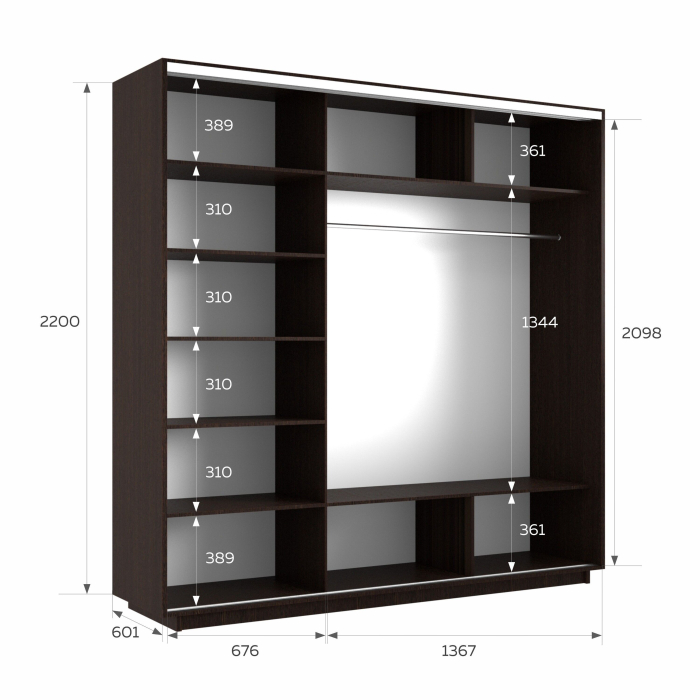 Шкафы-купе 3-х дверные, Шкаф-купе Экспресс 3-х дверный Фотопечать Шелк Стекла 210х60х220