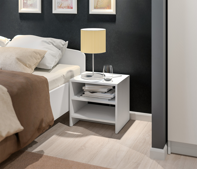 Прикроватные тумбы, Тумба прикроватная Кито СБ-2607/1 белый