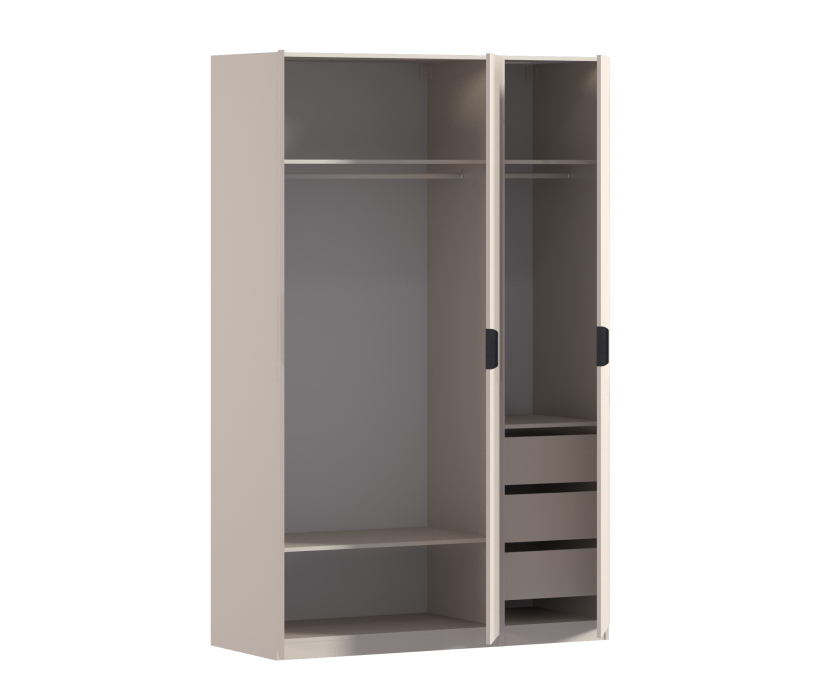 Для одежды, Шкаф трехдверный Макс 1500 мм, вариант №4 (ЛДСП/МДФ)
