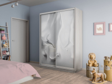 Шкафы-купе 2-х дверные, Шкаф-купе Экспресс 2-х дверный Фотопечать Шелк Стекла 140х45х240