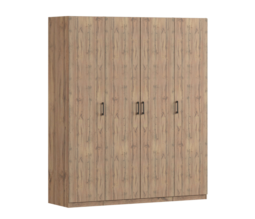Для одежды, Шкаф четырехдверный Макс 2000 мм, вариант №1 (ЛДСП, корпус дуб вотан)