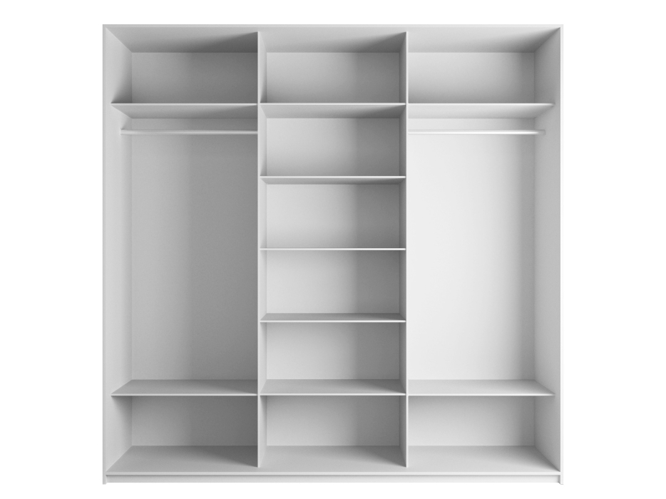 Шкафы-купе 3-х дверные, Шкаф-купе Эста 3-х дверный ДСП/Стекла пудра/Доводчик 270х66х240