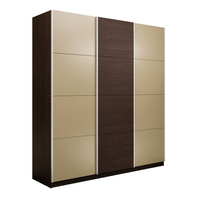 Шкафы-купе 3-х дверные, Шкаф-купе Эста 3-х дверный ДСП/Стекла фисташка/Доводчик 300х66х240