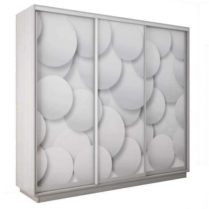 Шкафы-купе 3-х дверные, Шкаф-купе Экспресс 3-х дверный Фотопечать Шары Стекла 240х60х220