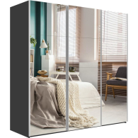 Шкафы-купе 3-х дверные, Шкаф-купе Эста Зеркало+Зеркало+Зеркало 300х66х240