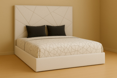 Кровать Абстракция в базовых тканях, с основанием и без подъемного механизма, 160х200