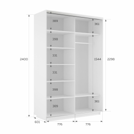 Шкаф-купе Экспресс 2-х дверный Фотопечать Квадрат Стекла 160х60х240