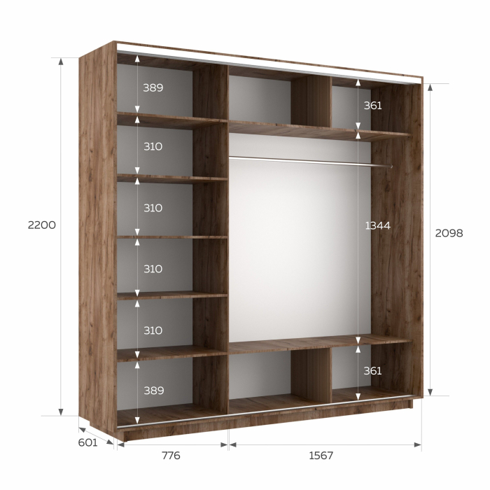 Шкафы-купе 3-х дверные, Шкаф-купе Экспресс 3-х дверный Фотопечать Шелк Стекла 240х60х220