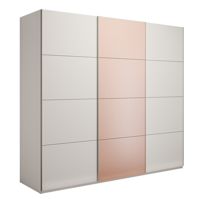 Шкафы-купе 3-х дверные, Шкаф-купе Эста 3-х дверный ДСП/Стекла пудра/Доводчик 270х66х240