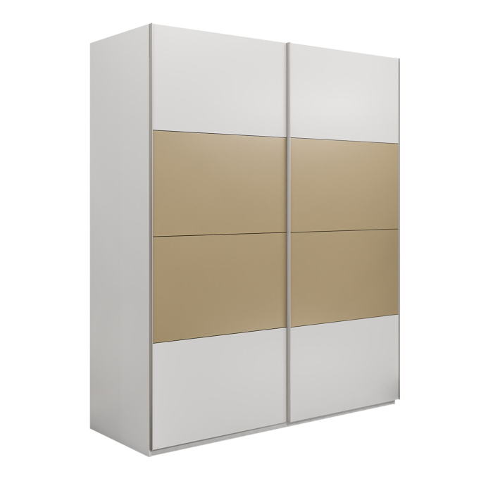 Шкафы-купе 2-х дверные, Шкаф-купе Эста 2-х дверный ДСП/Стекла фисташка/Доводчик 180х66х240