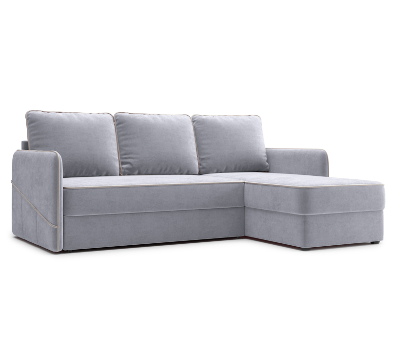 Диваны угловые в гостиную, Диван угловой Слим, Велюр