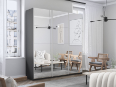 Шкафы-купе 3-х дверные, Шкаф Прайм трио Зеркало 2300 x 2100 x 570