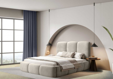 Кровать Ориола в базовых тканях, без подъемного механизма и с основанием, 180х200